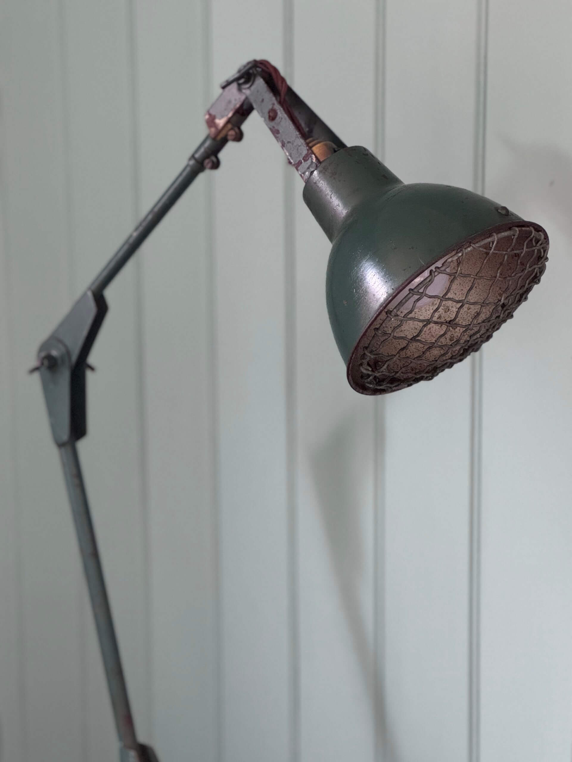 Vintage Industrial Desk Lamp - Langham, Essex (c. 1950s) - Grey 